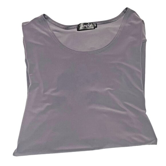 Sympli Graphite Go to Classic 3/4 Sleeve Vented Relaxed Tunic Top - Picture 9 of 10